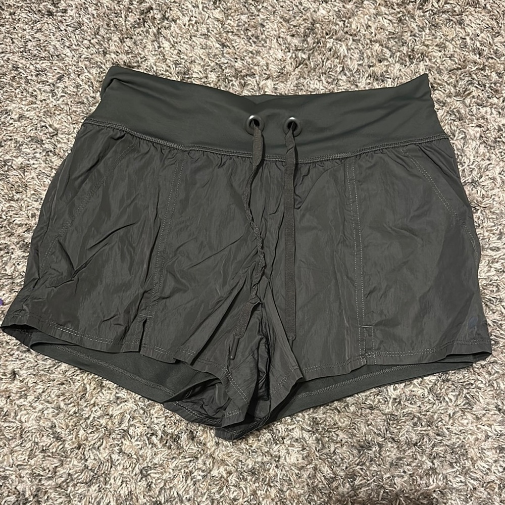 Dark Gray Athletic Shorts with Elastic Waistband